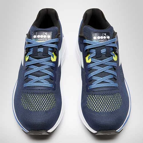 Diadora Men's Mythos Vortice 7 Running Shoe -Black Iris/White/Neon Yellow - Regular (D) 3 Diadora Men's Mythos Vortice 7 Running Shoe -Black Iris/White/Neon Yellow - Regular (D) - Image 3