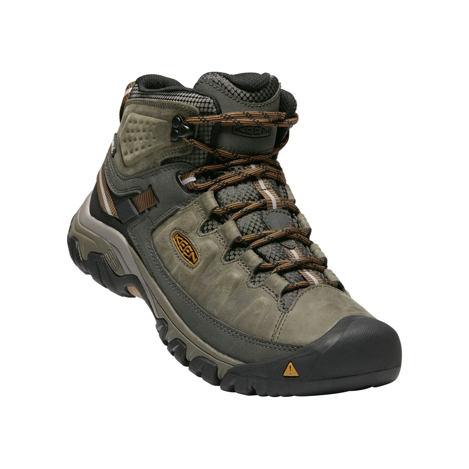 Keen Men's Targhee III Leather Mid Waterproof Hiking Boots - Black Olive/Golden Brown - Regular (D) 2 Keen Men's Targhee III Leather Mid Waterproof Hiking Boots - Black Olive/Golden Brown - Regular (D) - Image 2