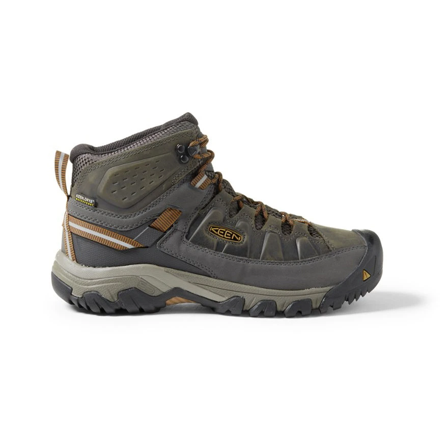 Keen Men's Targhee III Leather Mid Waterproof Hiking Boot - Black Olive/Golden Brown - Wide (2E) 1 Keen Men's Targhee III Leather Mid Waterproof Hiking Boot - Black Olive/Golden Brown - Wide (2E)