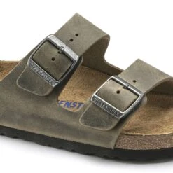 Birkenstock Arizona Soft Footbed Faded Khaki Oiled Nubuck Leather- Regular/Wide -Fashion Shoes Shop 1019313 detail 1