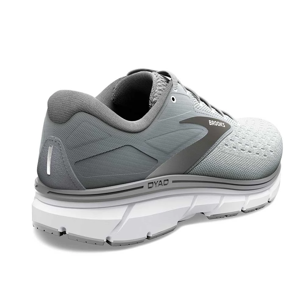 BROOKS Men's Dyad 11 Running Shoe- Grey/Black/White - Regular (D) 4 BROOKS Men's Dyad 11 Running Shoe- Grey/Black/White - Regular (D) - Image 4