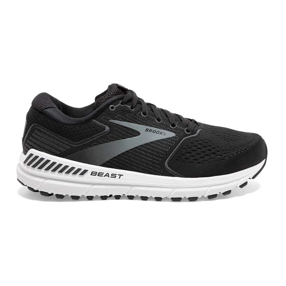 BROOKS Men's Beast 20 Running Shoe- Black/Ebony/Grey- Wide (2E) 1 BROOKS Men's Beast 20 Running Shoe- Black/Ebony/Grey- Wide (2E)