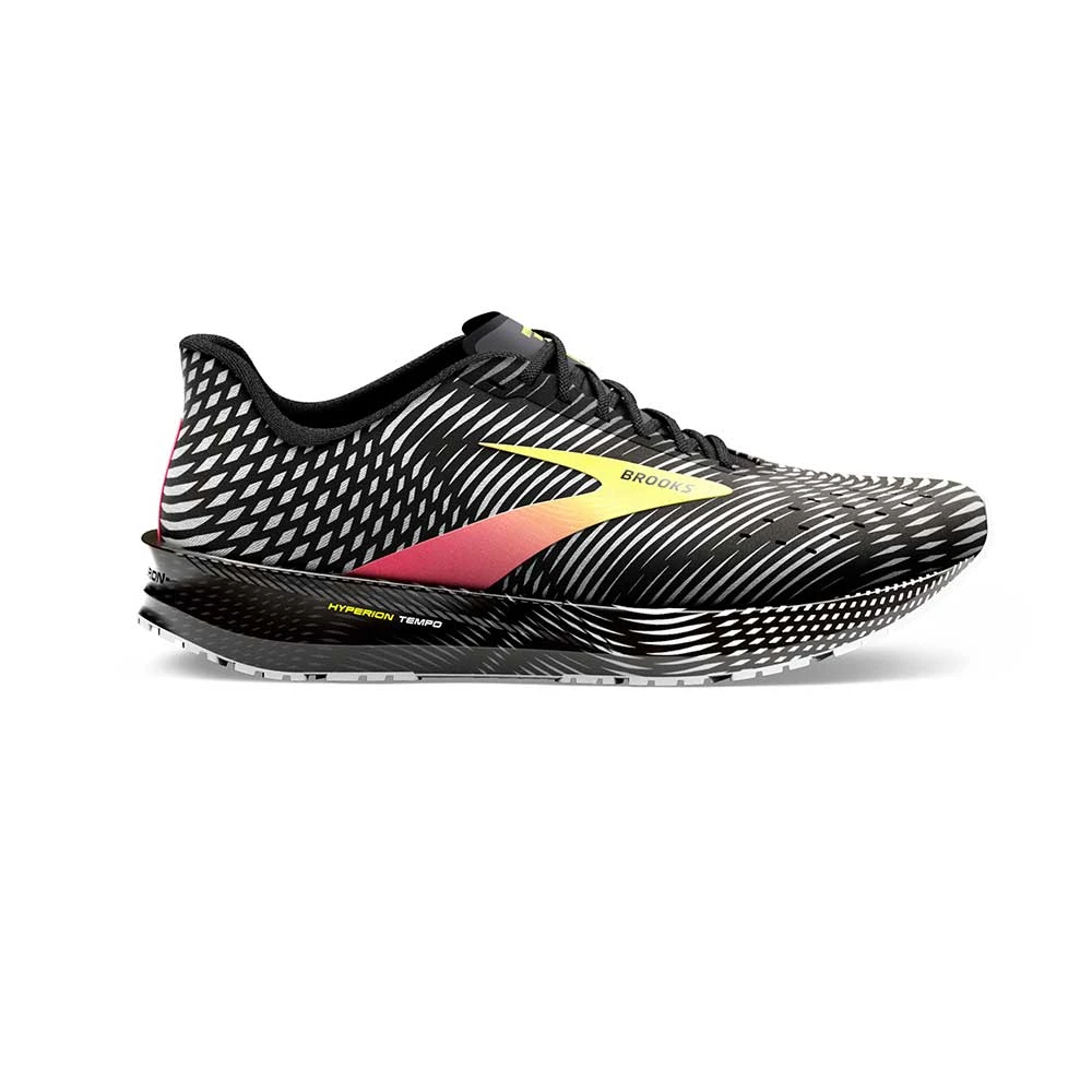 BROOKS Men's Hyperion Tempo Running Shoe - Black/Pink/Yellow - Regular (D) 1 BROOKS Men's Hyperion Tempo Running Shoe - Black/Pink/Yellow - Regular (D)