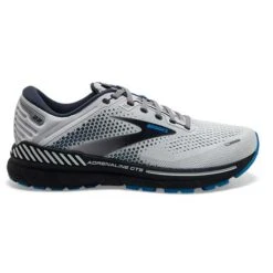 BROOKS Men's Adrenaline GTS 22 Running Shoe- Oyster/India Ink/Blue - Wide (2E)