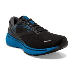 BROOKS Men's Ghost 14 Running Shoe - Black/Blackened Pearl/Blue — Regular (D) -Fashion Shoes Shop 110369 056 A Ghost 14 32be5ce1 5a45 4293 8dcf 1c21cb2fa5ce