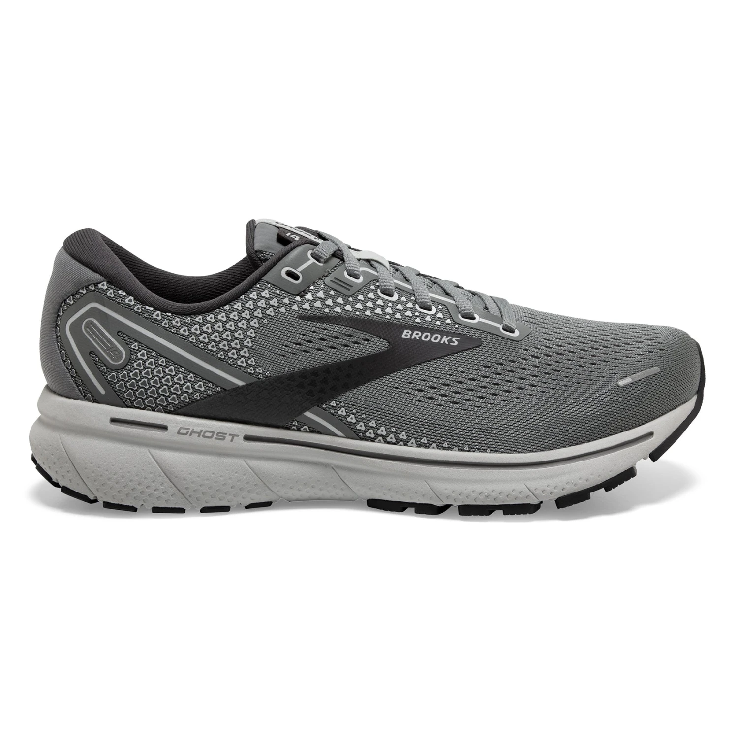 BROOKS Men's Ghost 14 Running Shoe - Grey/Alloy/Oyster — Regular (D) 1 BROOKS Men's Ghost 14 Running Shoe - Grey/Alloy/Oyster — Regular (D)