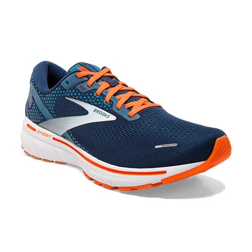 BROOKS Men's Ghost 14 Running Shoe - Titan/Teal/Flame — Regular (D) 2 BROOKS Men's Ghost 14 Running Shoe - Titan/Teal/Flame — Regular (D) - Image 2