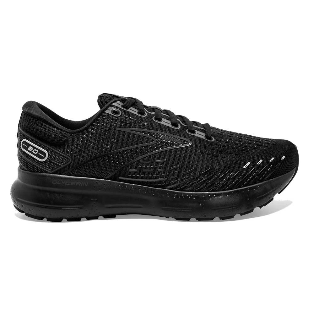 BROOKS Men's Glycerin 20 Running Shoe- Black/Black/Ebony- Regular (D) 1 BROOKS Men's Glycerin 20 Running Shoe- Black/Black/Ebony- Regular (D)