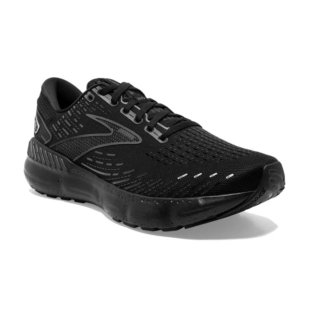 BROOKS Men's Glycerin GTS 20 Running Shoe- Black/Black/Ebony- Regular (D) 2 BROOKS Men's Glycerin GTS 20 Running Shoe- Black/Black/Ebony- Regular (D) - Image 2