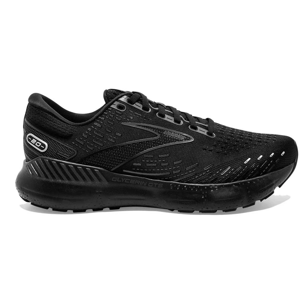 BROOKS Men's Glycerin GTS 20 Running Shoe- Black/Black/Ebony- Regular (D) 1 BROOKS Men's Glycerin GTS 20 Running Shoe- Black/Black/Ebony- Regular (D)