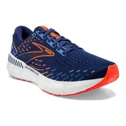 BROOKS Men's Glycerin GTS 20 Running Shoe - Blue Depths/Palace Blue/Orange - Wide (2E) -Fashion Shoes Shop 110383 444 A Glycerin GTS 20