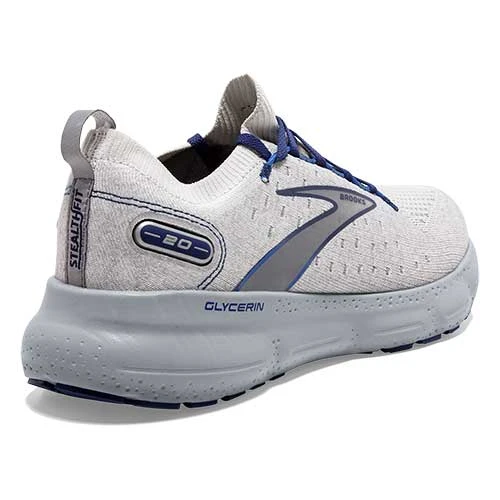 BROOKS Men's Glycerin StealthFit 20 Running Shoe - Oyster/Alloy/Blue Depths - Regular (D) 4 BROOKS Men's Glycerin StealthFit 20 Running Shoe - Oyster/Alloy/Blue Depths - Regular (D) - Image 4