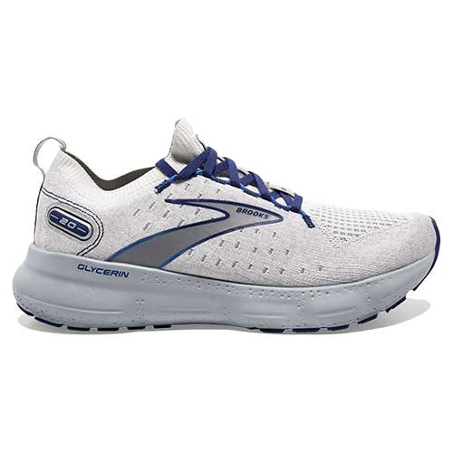 BROOKS Men's Glycerin StealthFit 20 Running Shoe - Oyster/Alloy/Blue Depths - Regular (D) 1 BROOKS Men's Glycerin StealthFit 20 Running Shoe - Oyster/Alloy/Blue Depths - Regular (D)