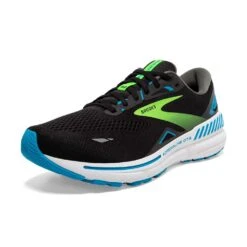 BROOKS Men's Adrenaline GTS 23 Running Shoe - Black/Hawaiian Ocean/Green- Regular (D) -Fashion Shoes Shop 110391 006 Z Adrenaline GTS 23