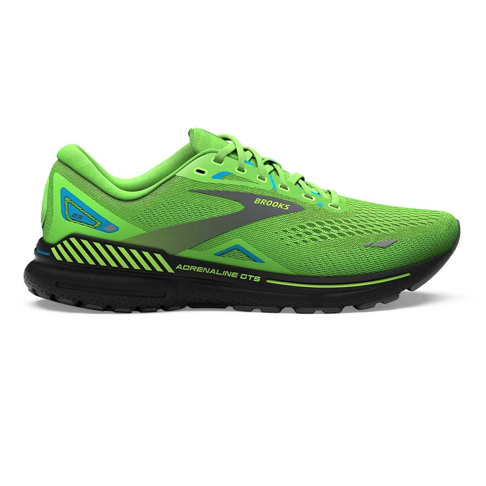 BROOKS Men's Adrenaline GTS 23 Running Shoe - Green Gecko/Grey/Atomic Blue- Regular (D) 1 BROOKS Men's Adrenaline GTS 23 Running Shoe - Green Gecko/Grey/Atomic Blue- Regular (D)