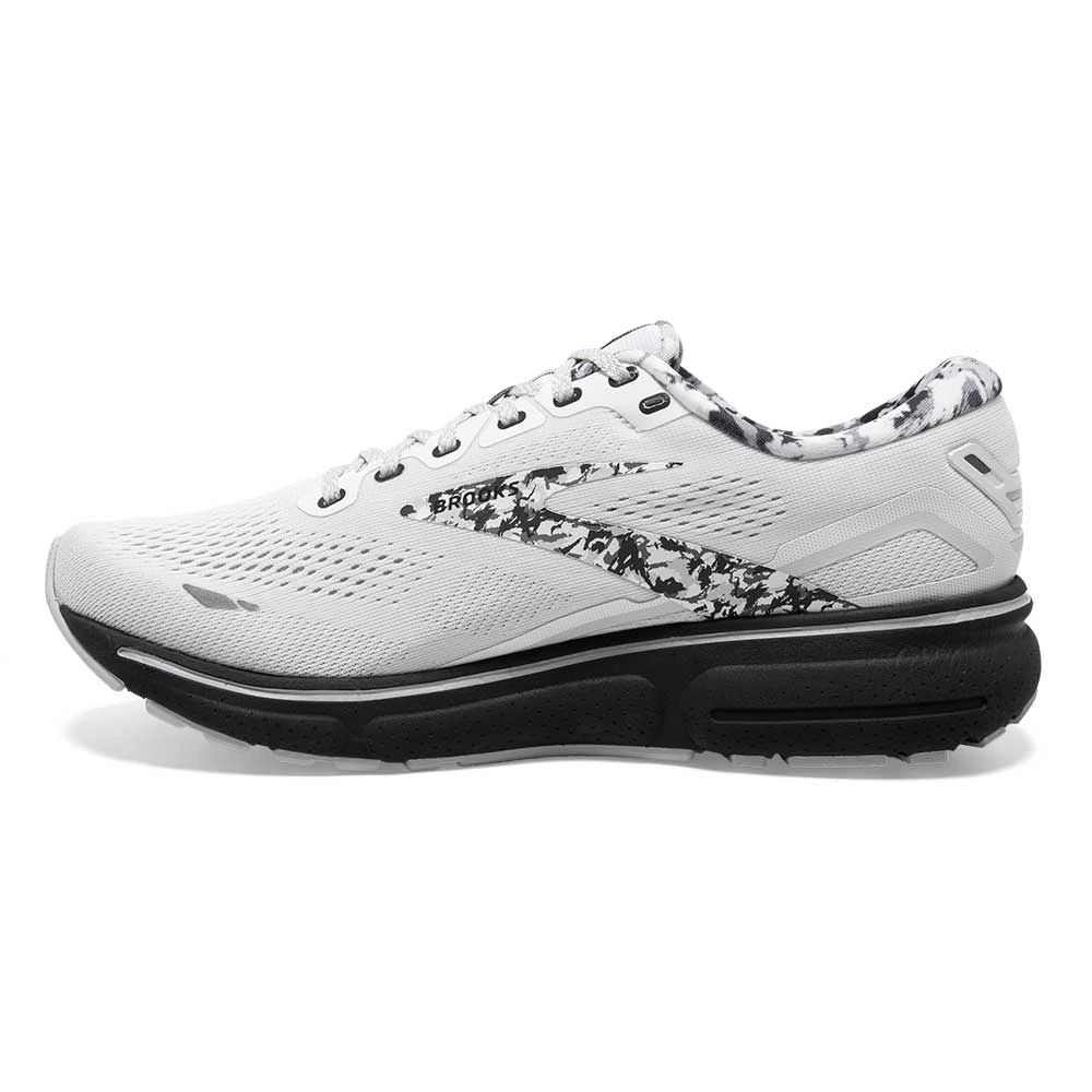 BROOKS Men's Ghost 15 Running Shoe- White/Ebony/Oyster 4 BROOKS Men's Ghost 15 Running Shoe- White/Ebony/Oyster - Image 4