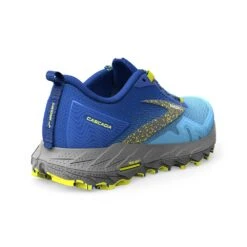 BROOKS Men's Cascadia 17 Trail Running Shoe - Blue/Surf The Web/Sulphur - Regular (D) -Fashion Shoes Shop 110403 416 H Cascadia 17