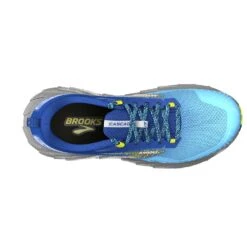 BROOKS Men's Cascadia 17 Trail Running Shoe - Blue/Surf The Web/Sulphur - Regular (D) -Fashion Shoes Shop 110403 416 O Cascadia 17