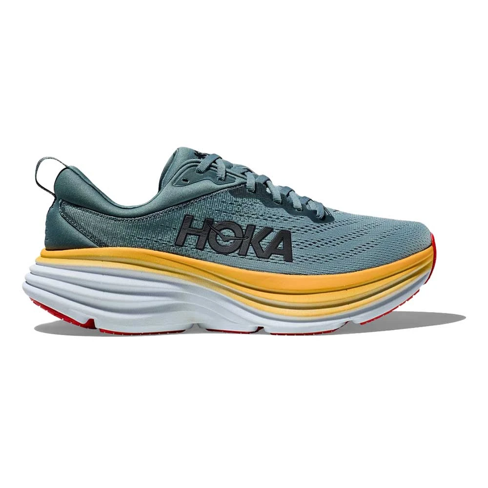 Hoka Men's Bondi 8 Running Shoes- Goblin Blue/Mountain Spring- Wide (2E) 1 Hoka Men's Bondi 8 Running Shoes- Goblin Blue/Mountain Spring- Wide (2E)