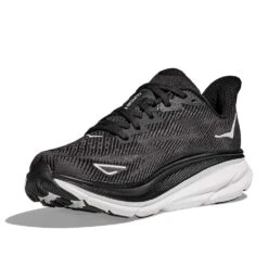 Hoka Men's Clifton 9 Running Shoe - Black/White -Fashion Shoes Shop 1127895 BWHT 3