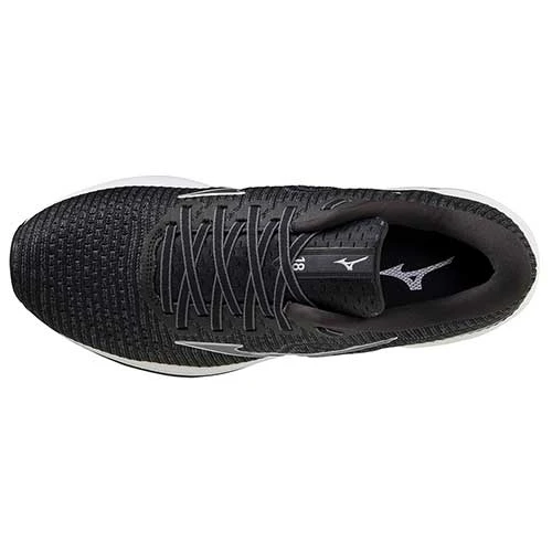 Mizuno Men's Wave Inspire 18 Waveknit Running Shoe- Ebony - Regular (D) 4 Mizuno Men's Wave Inspire 18 Waveknit Running Shoe- Ebony - Regular (D) - Image 4