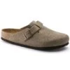Birkenstock Boston Soft Footbed Taupe Suede- Regular/Wide