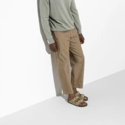 Birkenstock Arizona Soft Footbed Taupe Suede Leather Sandal - Taupe- Regular/Wide -Fashion Shoes Shop 951303 f look m