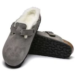 Birkenstock Boston Shearling - Stone - Regular/Wide 9 Birkenstock Boston Shearling - Stone - Regular/Wide -Fashion Shoes Shop BostonShearling Stone 2