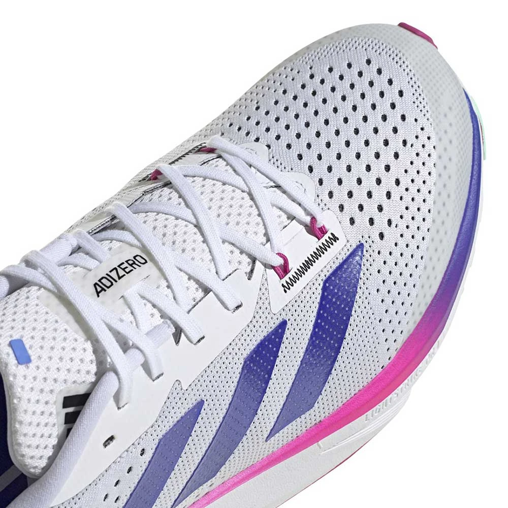 ADIDAS Men's ADIZERO SL Running Shoe - Ftwr White/Lucid Blue/Lucid Fuchsia - Regular (D) 2 ADIDAS Men's ADIZERO SL Running Shoe - Ftwr White/Lucid Blue/Lucid Fuchsia - Regular (D) - Image 2