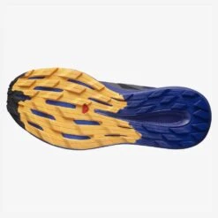 Salomon Men's Pulsar Trail Shoe - Black/Clematis Blue/Blazing Orange- Regular (D) -Fashion Shoes Shop L41603200 da37cd5b886c4091b61da96c1603e347