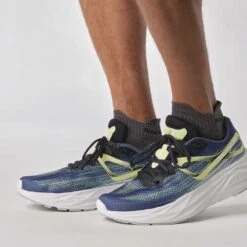 Salomon Men's Aero Blaze Running Shoe- Blue Ashes/Sunny Lime/Dark Sapphire- Regular (D) -Fashion Shoes Shop L47049200 7481c5f43c36e4a91ce83cf343a3c47e