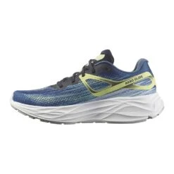 Salomon Men's Aero Glide Running Shoe- Blue Ashes/Dark Sapphire/Sunny Lime- Regular (D) -Fashion Shoes Shop L47049200 e608f10ff40abd98ac04d0abc7269171