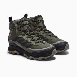 Merrell Men's Moab Speed Thermo Mid Waterproof Hiking Boot - Olive - Regular (D) -Fashion Shoes Shop MRLM J066915 021621 S21 004 1