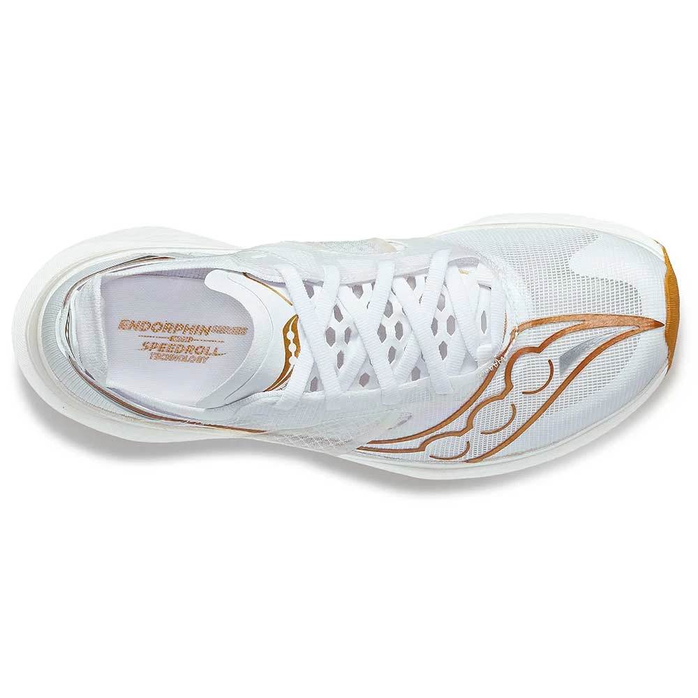 Saucony Men's Endorphin Elite Running Shoe - White/Gold- Regular (D) 4 Saucony Men's Endorphin Elite Running Shoe - White/Gold- Regular (D) - Image 4