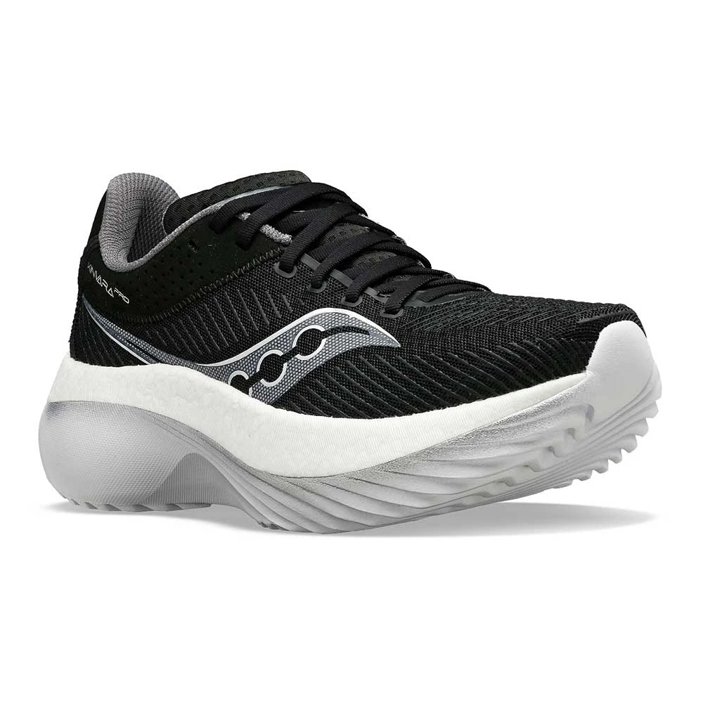 Saucony Men's Kinvara Pro Running Shoe - Black/White - Regular (D) 3 Saucony Men's Kinvara Pro Running Shoe - Black/White - Regular (D) - Image 3