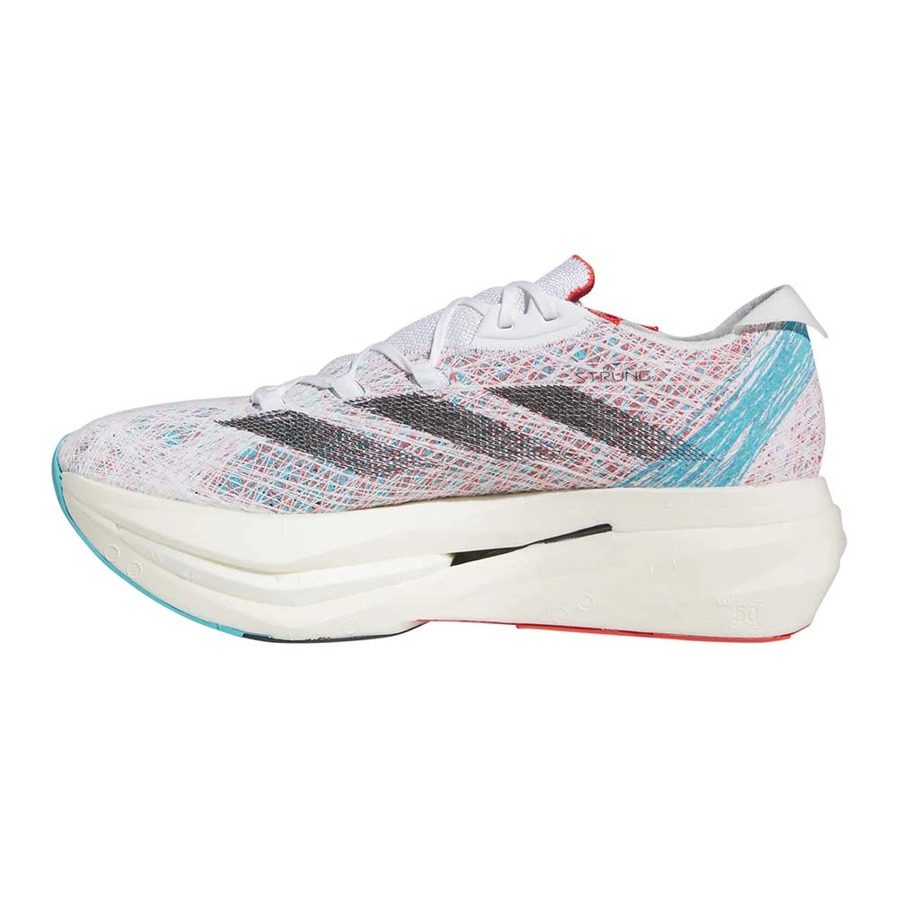 ADIDAS Men's Adizero Prime X 2 Strung Running Shoe - FTWR White/Core Black/Lucid Cyan - Regular (D) 3 ADIDAS Men's Adizero Prime X 2 Strung Running Shoe - FTWR White/Core Black/Lucid Cyan - Regular (D) - Image 3